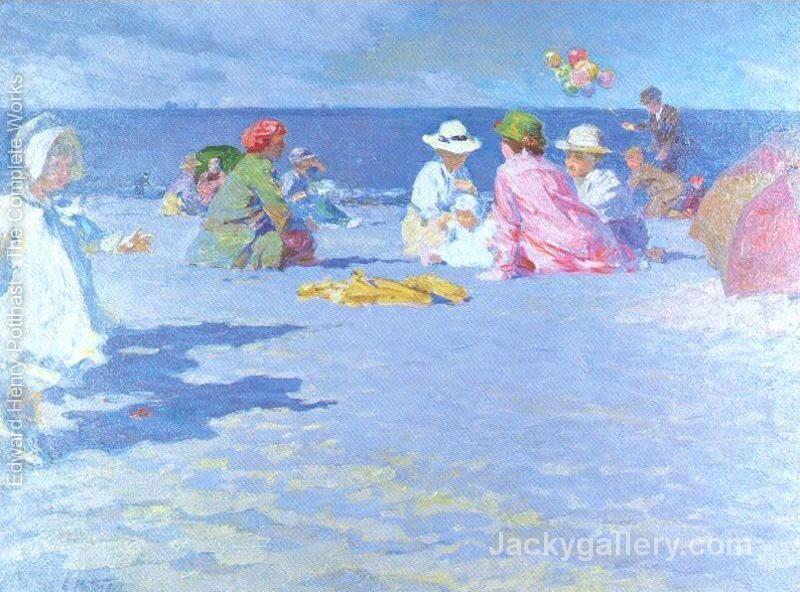The Balloon Vendor by Edward Henry Potthast paintings reproduction - Click Image to Close